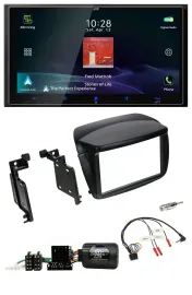 JVC USB Bluetooth 2DIN DAB Lenkrad Autoradio für Fiat Doblo ab 2010 Opel Combo a