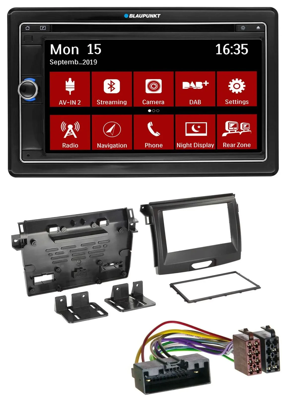 Blaupunkt Bluetooth DAB 2DIN USB DVD MP3 Autoradio für Ford Ranger 2AB ab 04/201
