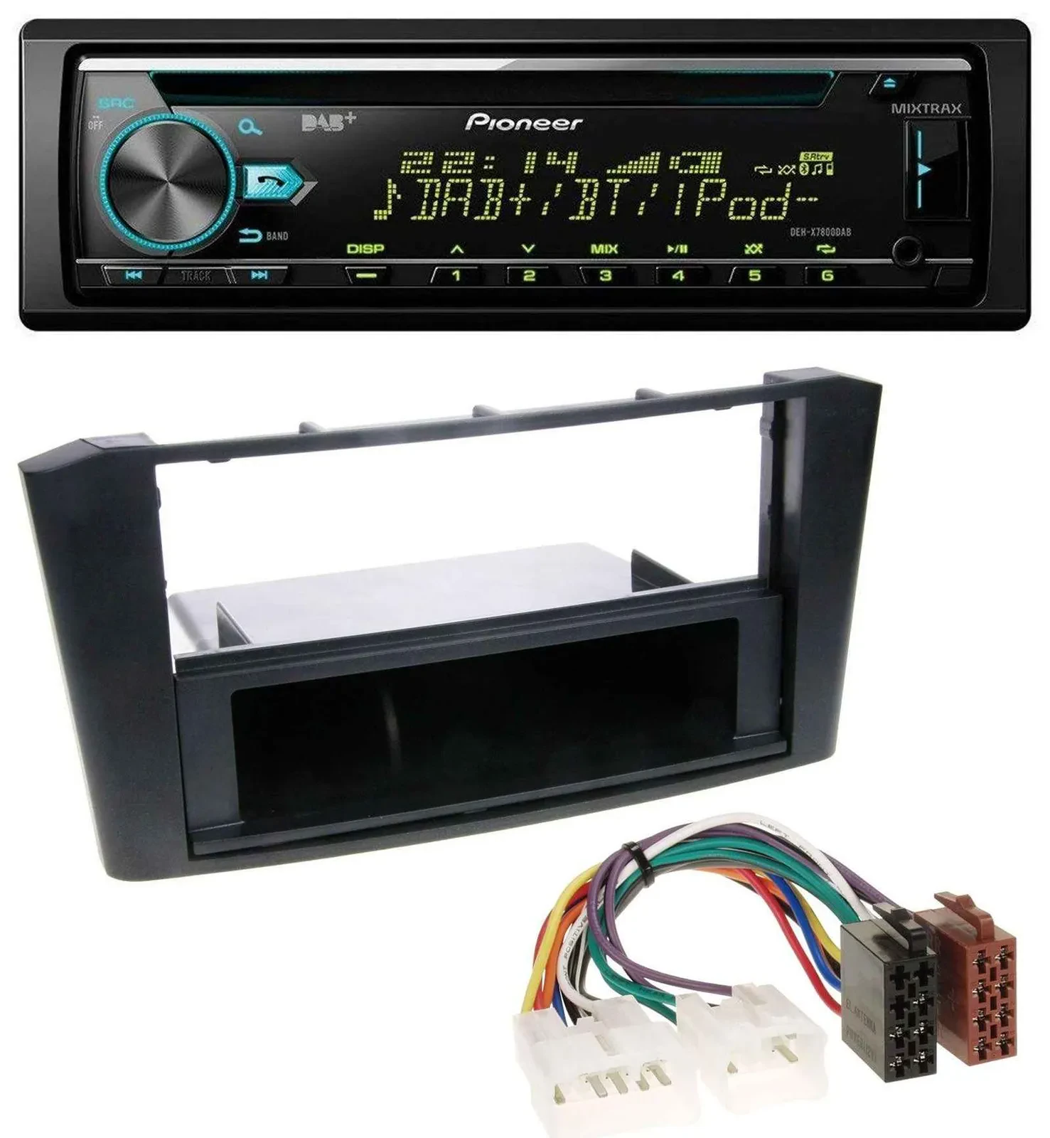 Pioneer DAB MP3 CD USB Bluetooth Autoradio für Toyota Avensis T25 (2003-2009)