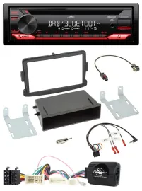 JVC CD DAB USB Bluetooth Lenkrad Autoradio für Dacia Dokker Duster Lodgy ab 12 s