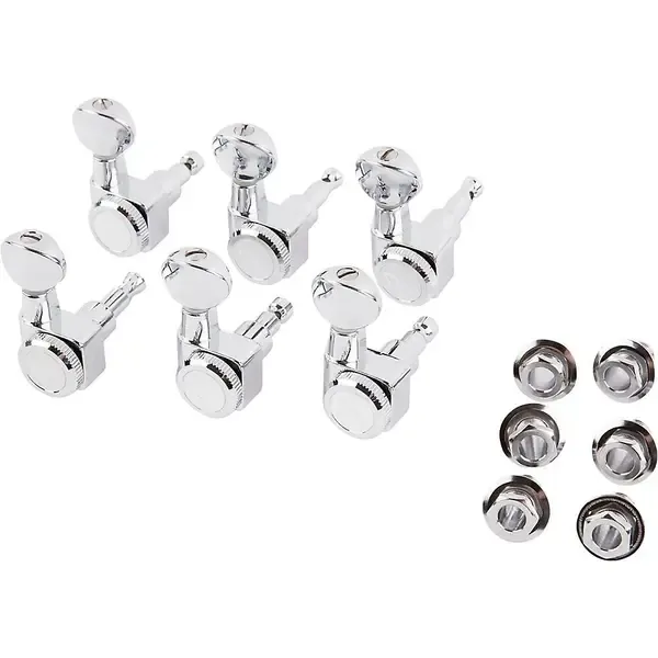 Колки для гитары Fender Locking Tuners with Vintage Buttons Chrome