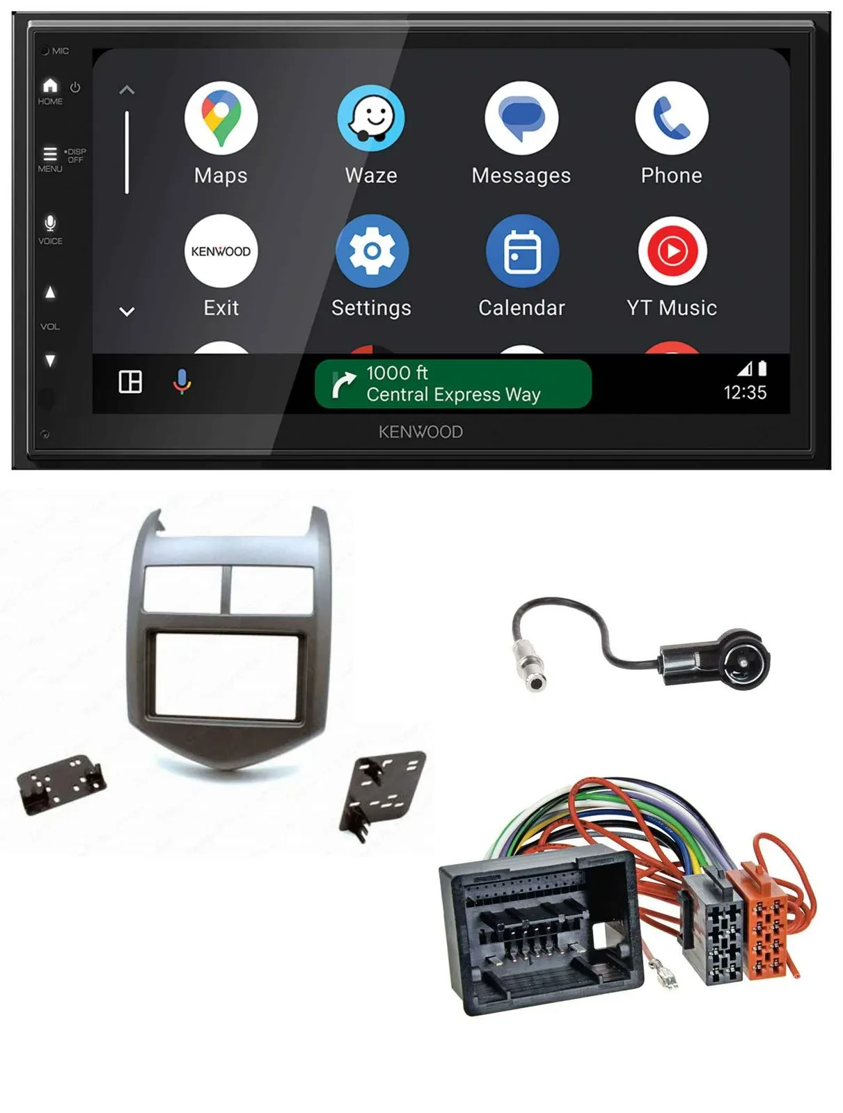 Kenwood DAB Bluetooth USB MP3 2DIN Autoradio für Chevrolet Aveo Sonic ab 2011 du