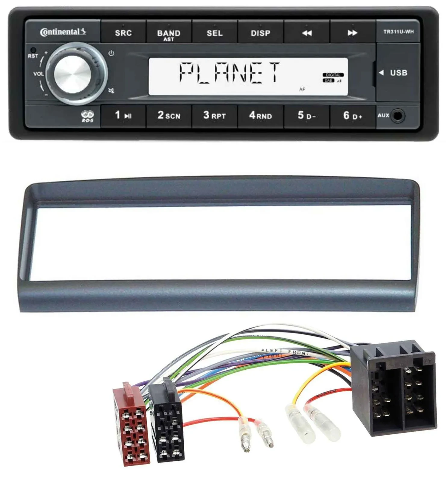 Continental USB MP3 AUX 1DIN Autoradio für Alfa Romeo Spider GTV 1994-2005