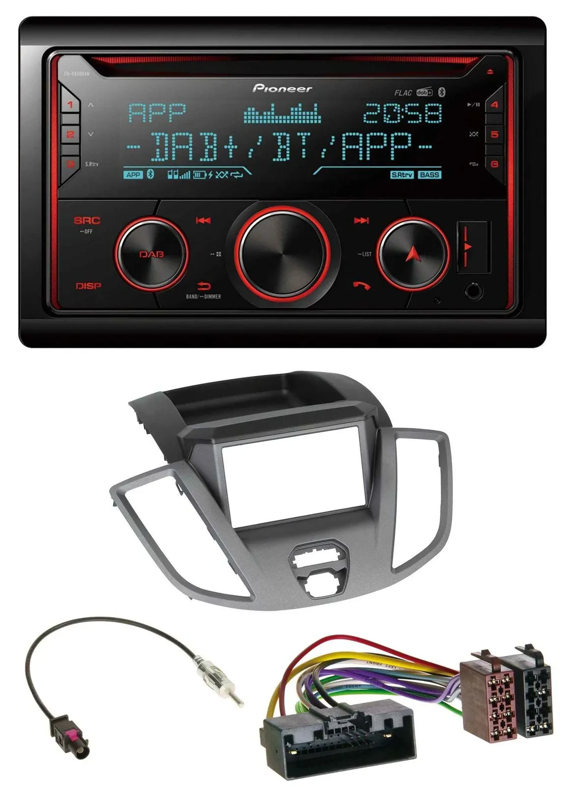 Pioneer 2DIN DAB MP3 Bluetooth USB CD Autoradio für Ford Transit V363 2014-2018