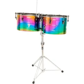 LP Tony Succar Thunder Timbales  15 and 16 in. Rainbow