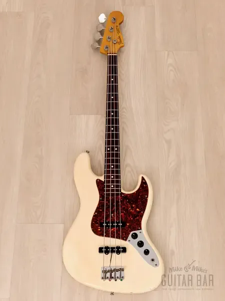 Бас-гитара Fender Jazz Bass 1962 Vintage Reissue JB62-75US JJ Olympic White w/gigbag Japan 2002