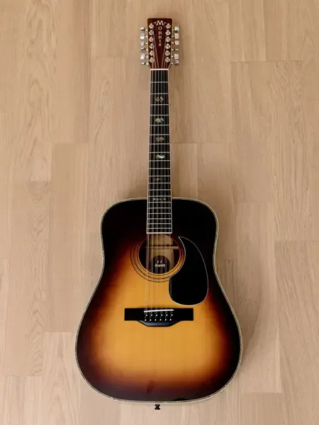 Акустическая 12-струнная гитара Morris B-50 Dreadnought Sunburst w/case Japan 1990s