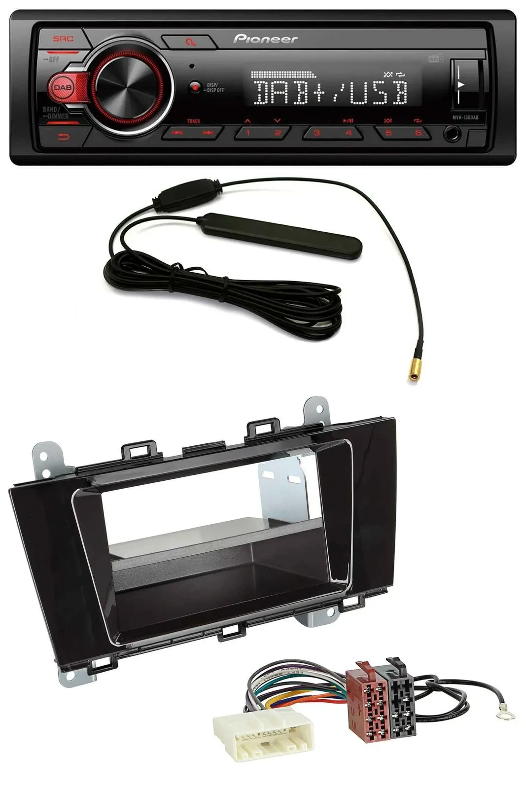 Pioneer MP3 DAB 1DIN AUX USB Autoradio für Subaru Outback (ab 2015)