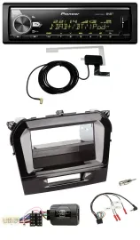 Автомагнитола для Suzuki Vitara Pioneer Bluetooth, DAB, USB, поддержка управления с руля, цвет черный (piano black)