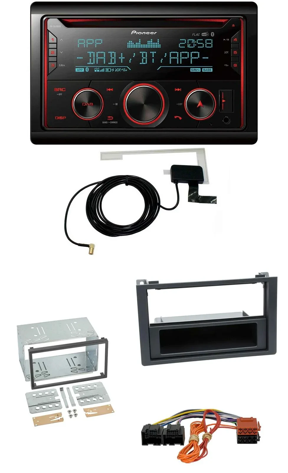 Pioneer 2DIN MP3 DAB USB CD Bluetooth Autoradio für Saab 9.3 Ys3F 2007-2012