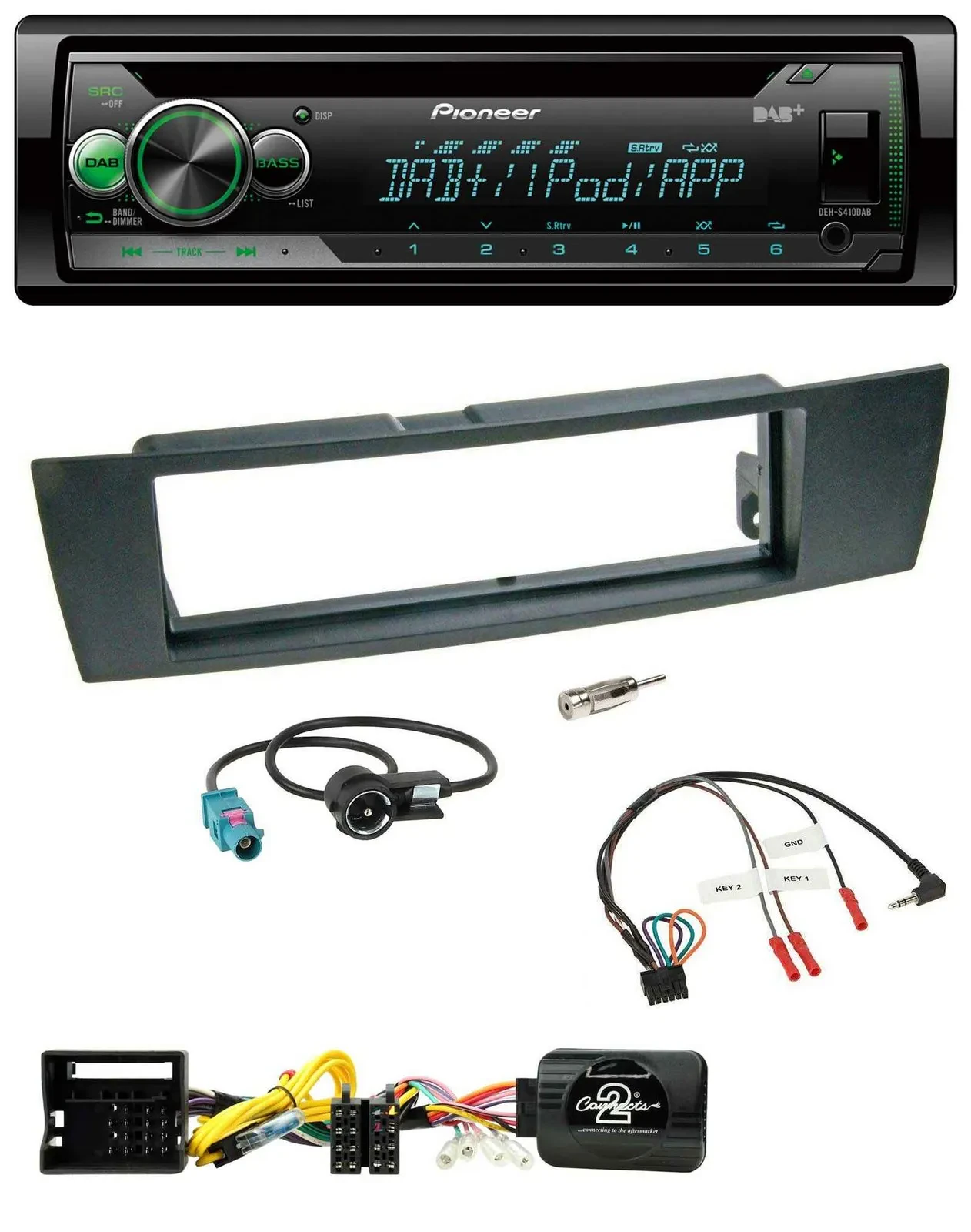 Pioneer USB MP3 DAB Lenkrad CD Autoradio für BMW 1er E87 3er E90-3 X1 E84