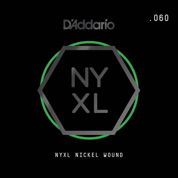 Струна для электрогитары D'Addario NYNW060 NYXL Nickel Wound Singles, сталь никелированная, калибр 60