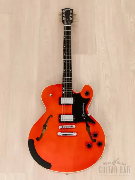 Электрогитара полуакустическая Gibson Chet Atkins Tennessean Semi-Hollow HH Orange Sunrise w/case USA 2003