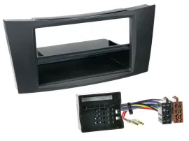 Radioeinbauset DIN Autoradio für Mercedes E-Klasse W211 02-09 Rubber Touch
