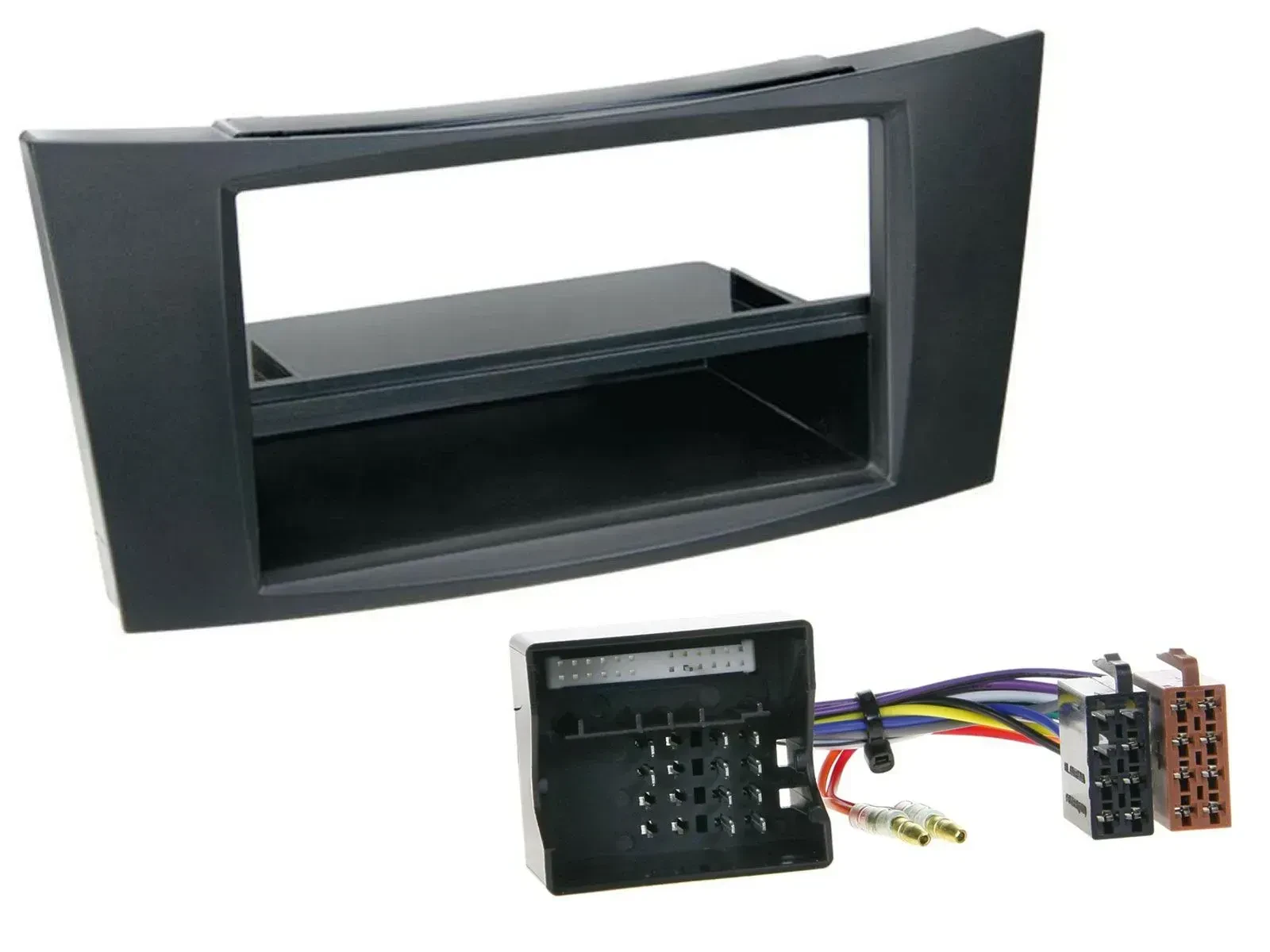 Radioeinbauset DIN Autoradio für Mercedes E-Klasse W211 02-09 Rubber Touch