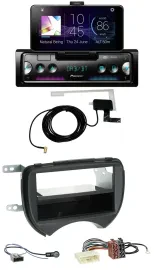 Pioneer DAB Bluetooth MP3 USB Autoradio für Nissan Micra K13 10-13 schwarz