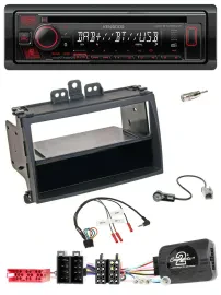 Kenwood Lenkrad CD USB Bluetooth DAB Autoradio für Hyundai i20 09-11 schwarz Rub