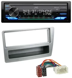 JVC Bluetooth DAB USB MP3 Autoradio für Honda Civic 04-06 silber autom. Klima