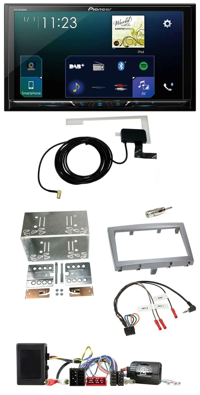 Автомагнитола для Porsche 911/Boxster/Cayman Pioneer 2DIN, DAB, USB, Bluetooth
