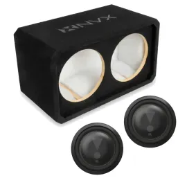 Сабвуфер пассивный для авто NVX NE102S_CLUB102SL закрытый, на два 10", MDF 3/4", с 10" низкопрофильным сабвуфером