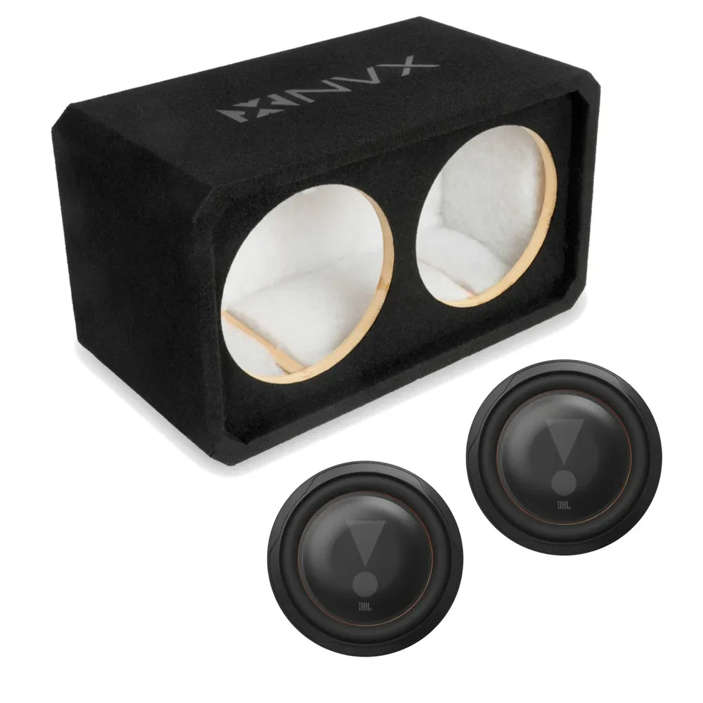 Сабвуфер пассивный для авто NVX NE102S_CLUB102SL закрытый, на два 10", MDF 3/4", с 10" низкопрофильным сабвуфером