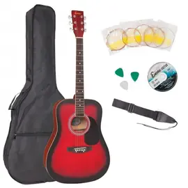 Акустическая гитара Encore EWP-100RB с чехлом и ремнем в комплекте