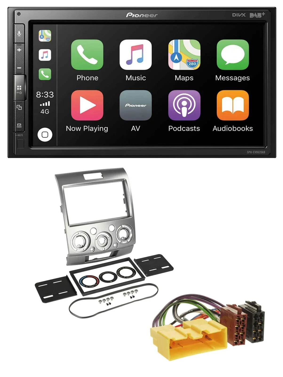 Pioneer USB MP3 DAB 2DIN Bluetooth Autoradio für Ford Ranger 2AB 2007 2011