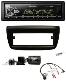 Автомагнитола Pioneer Bluetooth, USB, DAB, для Fiat Doblo 2012–2015, черный, поддержка кнопок на руле