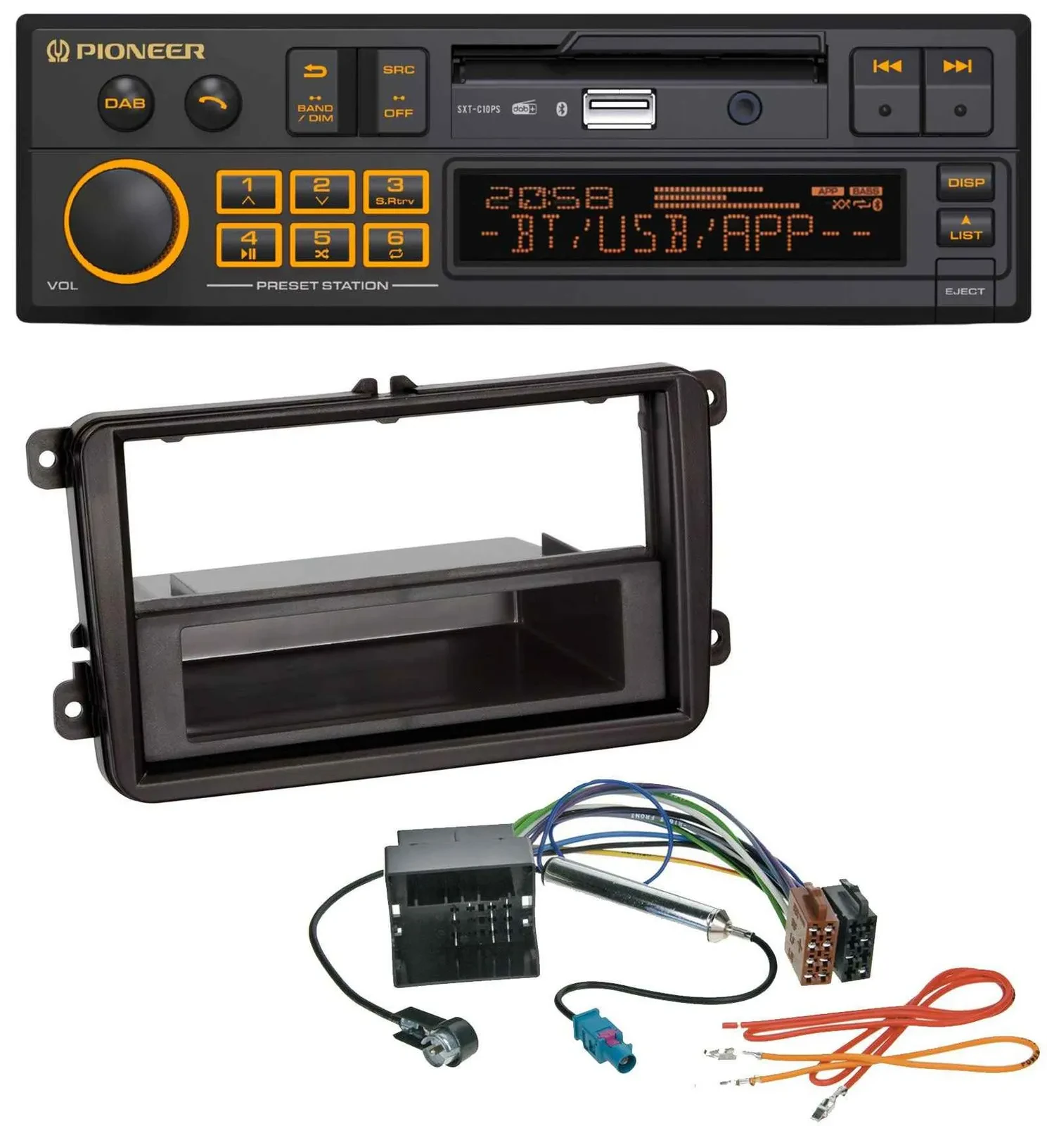 Pioneer DAB MP3 USB Bluetooth Autoradio für VW Passat 05-10 Polo 09-14 Scirocco