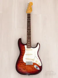 Электрогитара Fender Stratocaster 1962 Vintage Reissue ST62/QM Limited Edition SSS Charcoal Burst w/gigbag Japan 2013