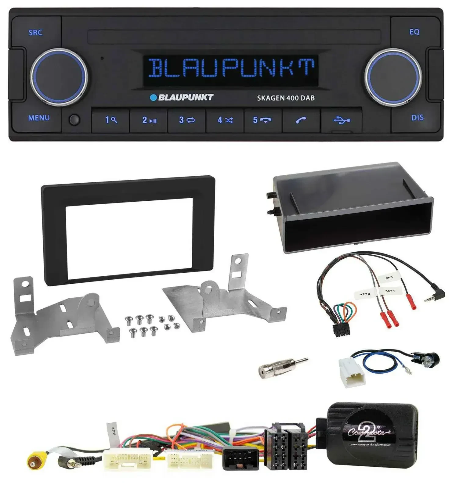 Blaupunkt DAB USB Bluetooth Lenkrad Autoradio für Toyota Aygo AB7 ab 2022 schwar