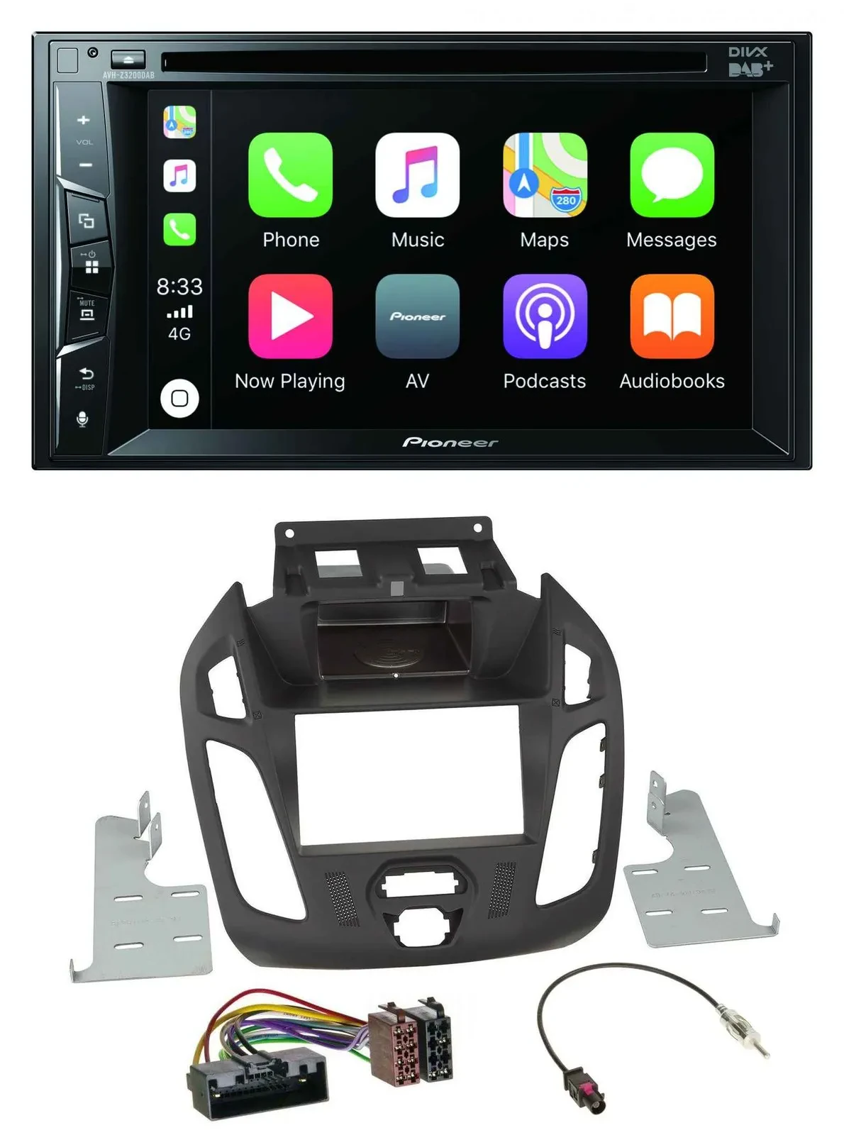 Pioneer MP3 USB DVD Bluetooth DAB 2DIN Autoradio für Ford Transit 12-18 ohne Dis