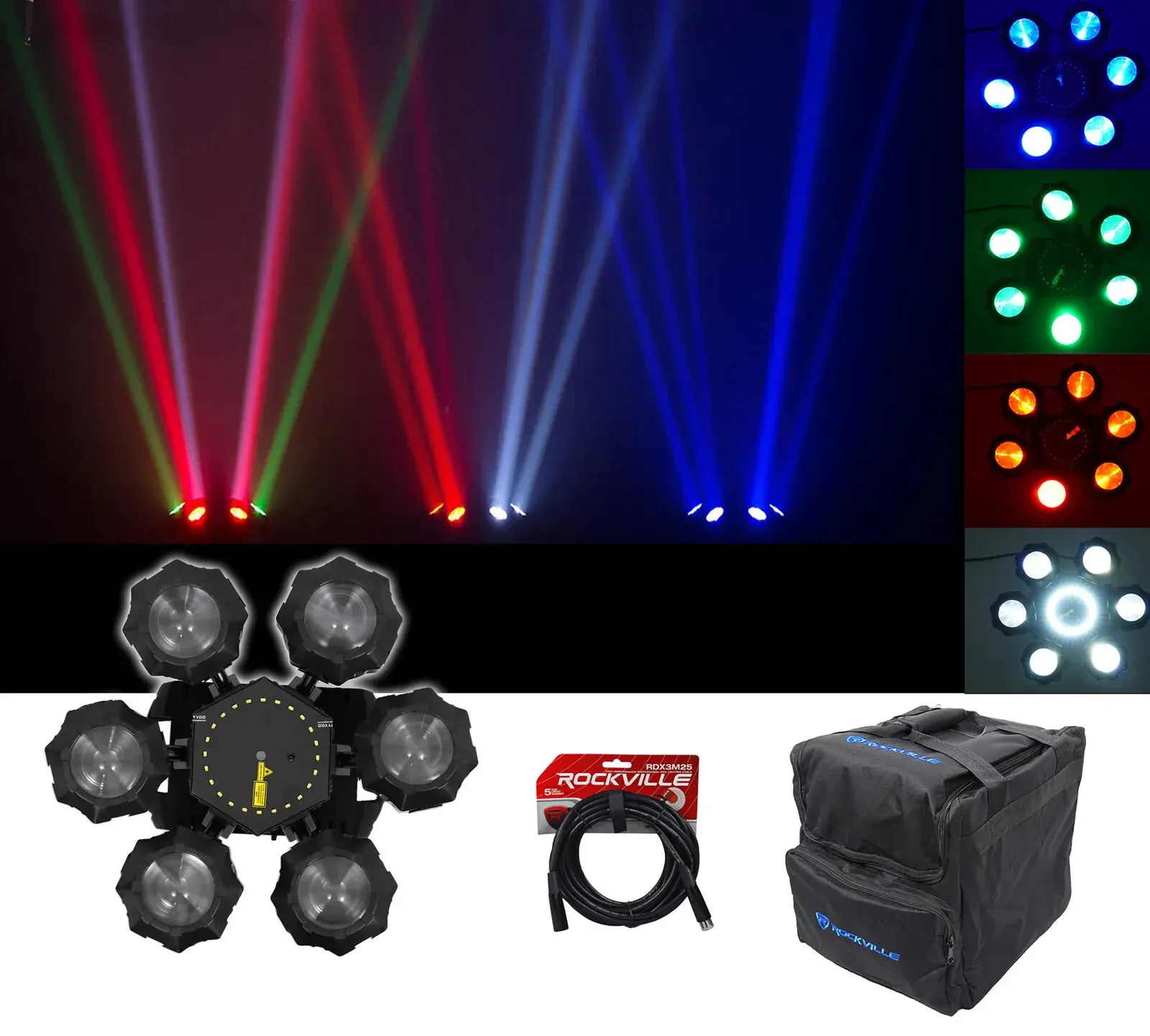 Светодиодный прибор Chauvet DJ Helicopter Q6 с аксессуарами
