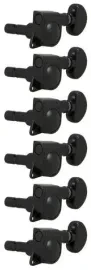 GROVER 406BC6 Mini Locking Rotomatics with Round Button - Guitar Machine Heads,