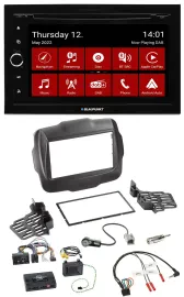 Blaupunkt 2DIN Lenkrad Bluetooth USB TMC DAB Navigation für Jeep Renegade ab 201