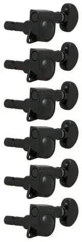 GROVER 406BC6 Mini Locking Rotomatics with Round Button - Guitar Machine Heads,
