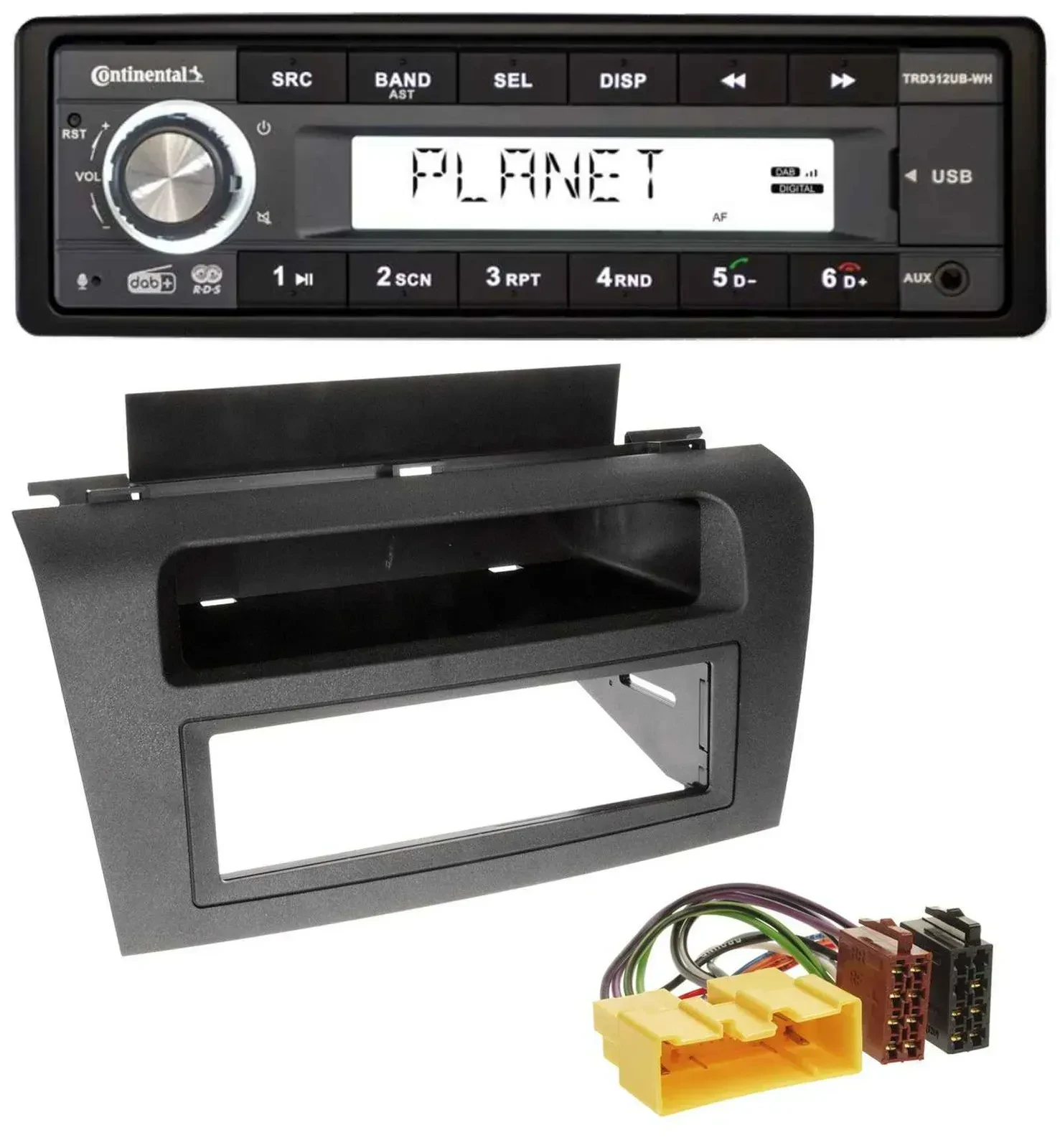 Continental USB 1DIN AUX DAB MP3 Autoradio für Mazda 3 (2004-2008)