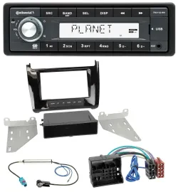 Continental USB MP3 AUX 1DIN Autoradio für VW Polo (ab 14) - piano-schwarz