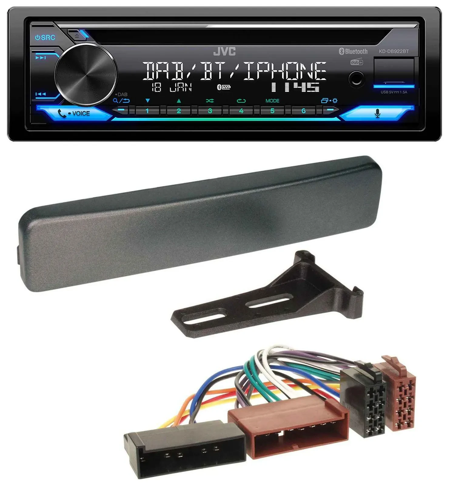 JVC Bluetooth MP3 USB DAB CD Autoradio für Ford Cougar Fiesta Mondeo Focus Puma