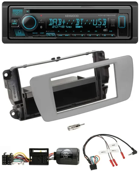 Kenwood Bluetooth DAB CD Lenkrad USB Autoradio für Seat Ibiza dublingrau