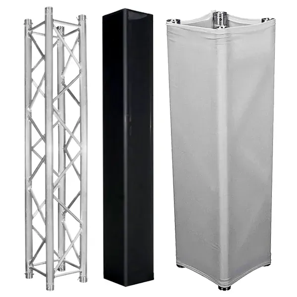 Global Truss SQ-4112 6.56FT/2.0m Square Box Segment w. White + Black Scrim Cover