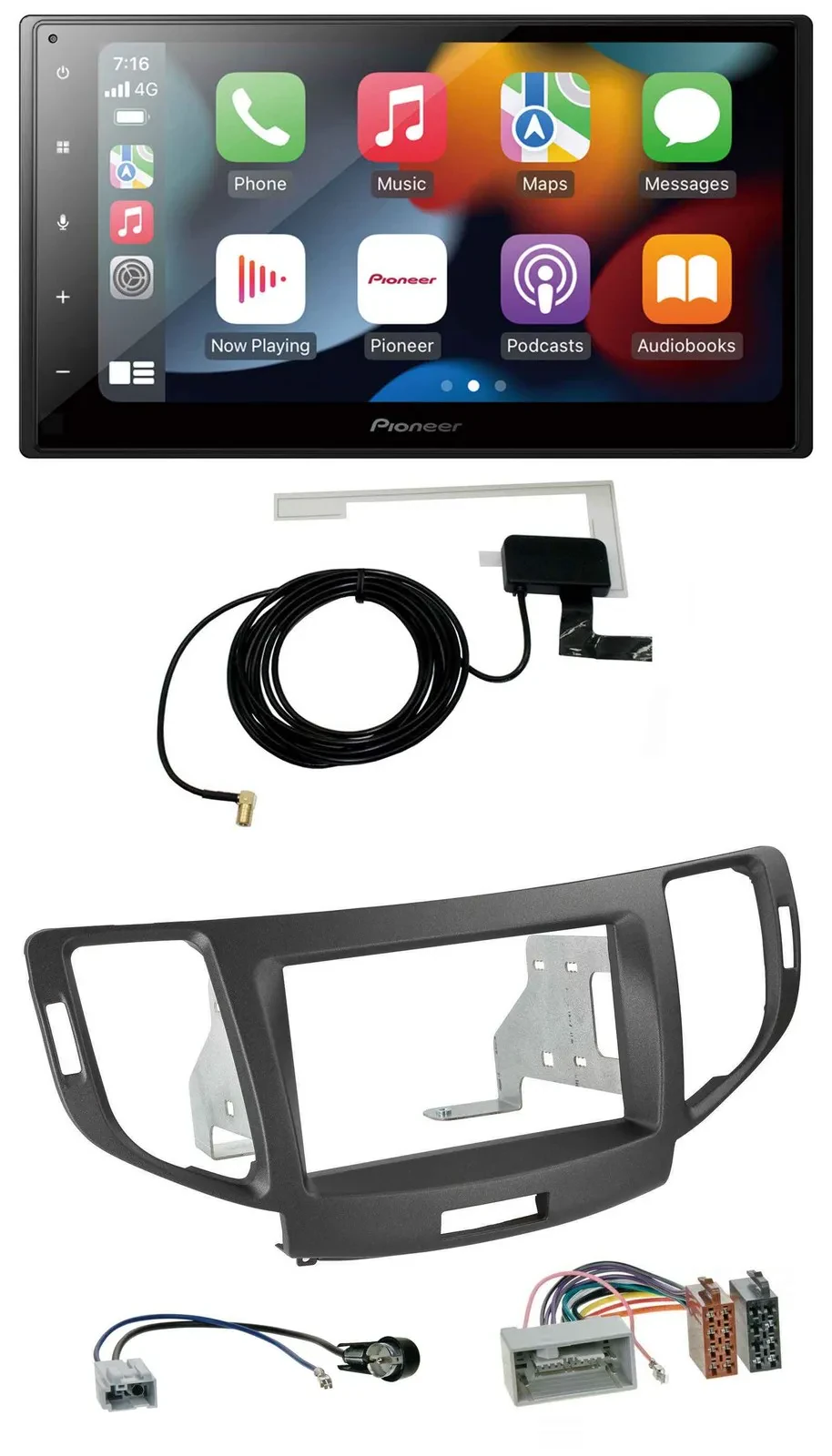 Автомагнитола для Honda Accord (с 2011) Pioneer 2DIN, MP3, USB, Bluetooth, DAB, антрацит