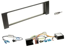 Radioeinbauset CAN-Bus DIN Autoradio für Audi A4 Quadlock Ant.Div. 2003-2009 sch