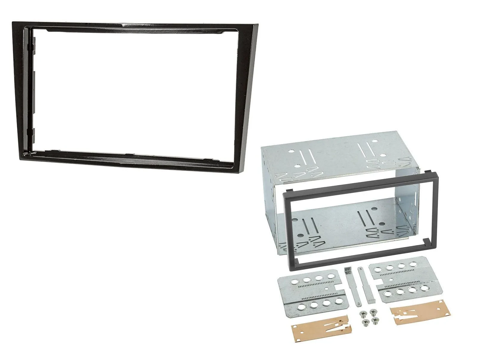 Einbaurahmen Set Doppel DIN Autoradio für Opel Astra H Corsa D Zafira B Klavierl