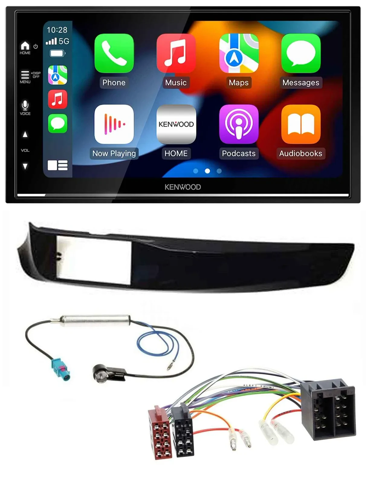 Kenwood DAB USB Bluetooth 2DIN MP3 Autoradio für Alfa Giulietta schwarz glänzend