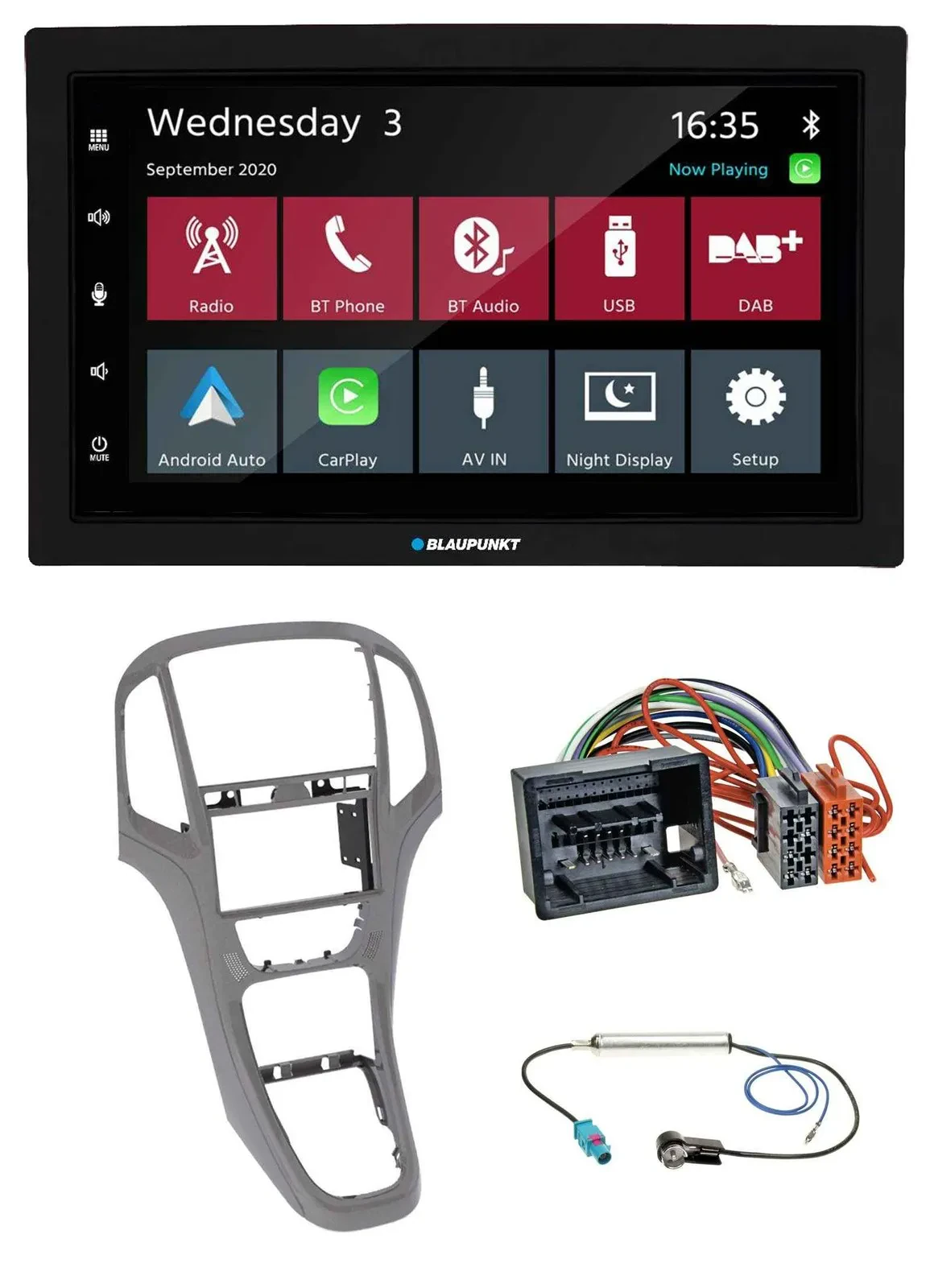 Blaupunkt DAB Bluetooth USB MP3 2DIN Autoradio für Opel Astra J ab 09 Titangrau