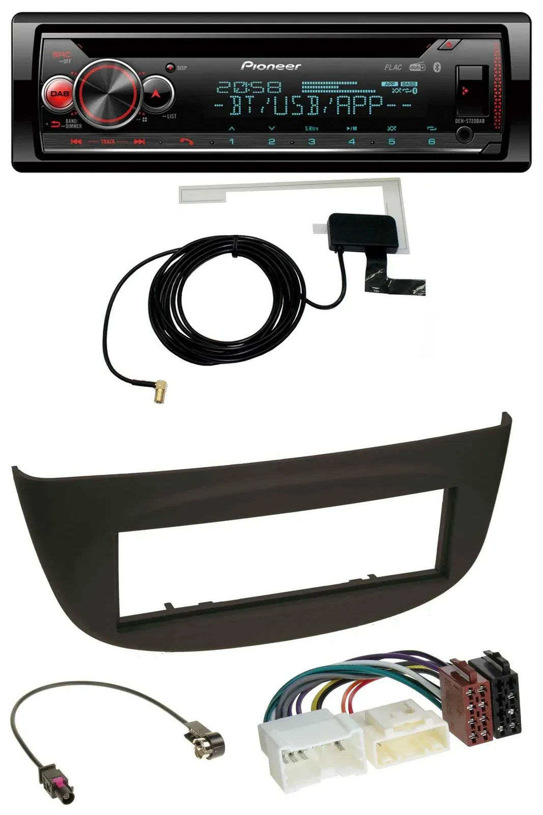 Pioneer DAB CD MP3 USB Bluetooth Autoradio für Renault Twingo ab 2012 schwarz