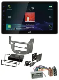 JVC DAB MP3 Bluetooth USB Autoradio für Honda Jazz (ab 2009) - silber
