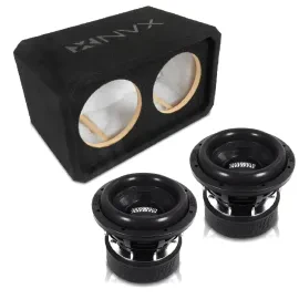 NVX NE82S Dual 8" Sealed 3/4" MDF Sub Enclosure w/ SA Series Dual Subwoofer