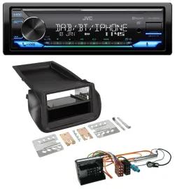JVC Bluetooth DAB USB MP3 Autoradio für Citroen Nemo Peugeot Bipper ab 2008